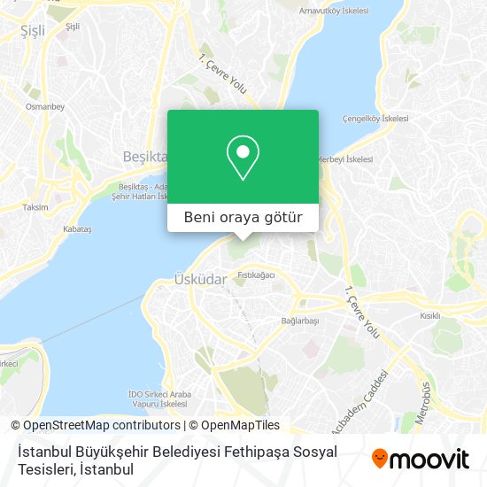 İstanbul Büyükşehir Belediyesi Fethipaşa Sosyal Tesisleri harita