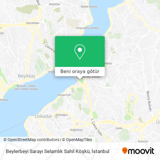 Beylerbeyi Sarayı Selamlık Sahil Köşkü harita