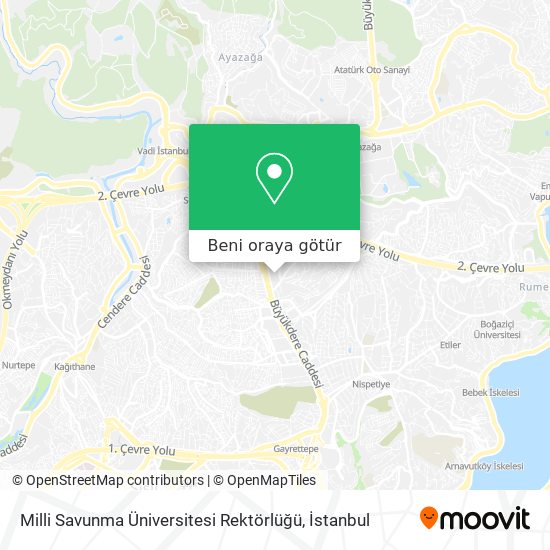 Milli Savunma Üniversitesi Rektörlüğü harita