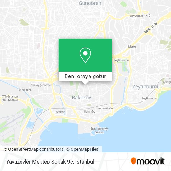 Yavuzevler Mektep Sokak 9c harita