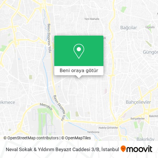 Neval Sokak & Yıldırım Beyazıt Caddesi 3 / B harita