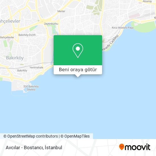 Avcılar - Bostancı harita