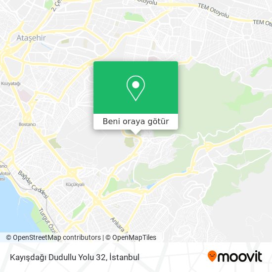 Kayışdağı Dudullu Yolu 32 harita