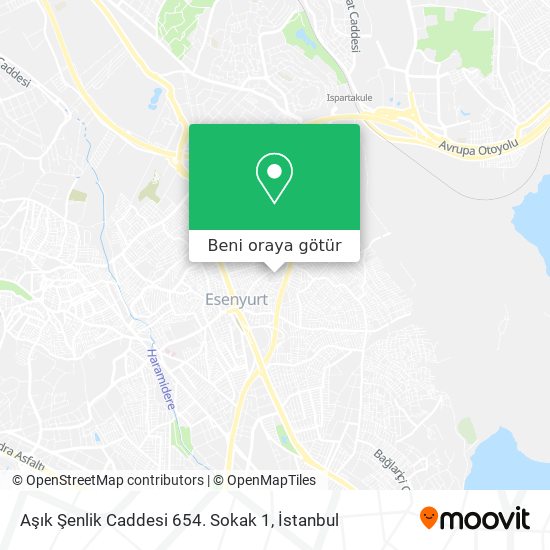 Aşık Şenlik Caddesi 654. Sokak 1 harita