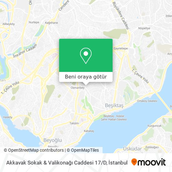 Akkavak Sokak & Valikonağı Caddesi 17 / D harita
