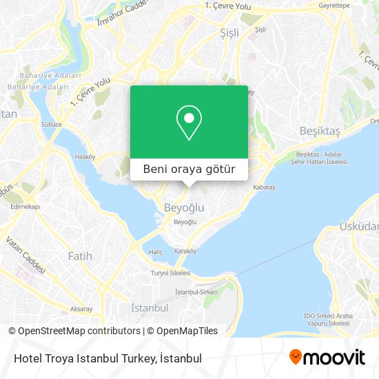 Hotel Troya Istanbul Turkey harita