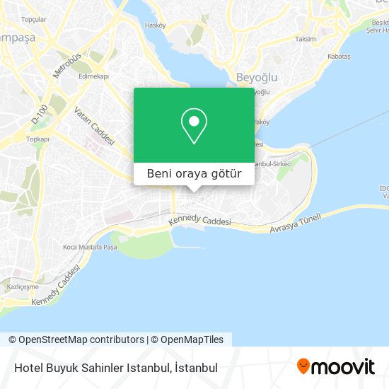 Hotel Buyuk Sahinler Istanbul harita