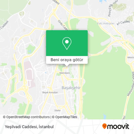 Yeşilvadi Caddesi harita