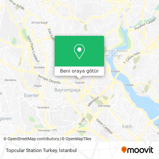 Topcular Station Turkey harita