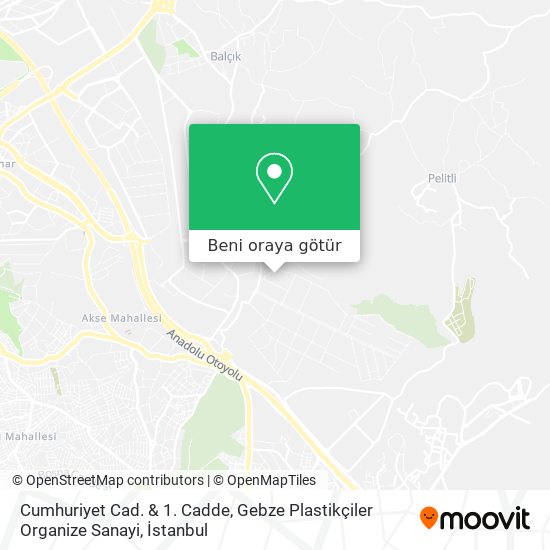 Cumhuriyet Cad. & 1. Cadde, Gebze Plastikçiler Organize Sanayi harita