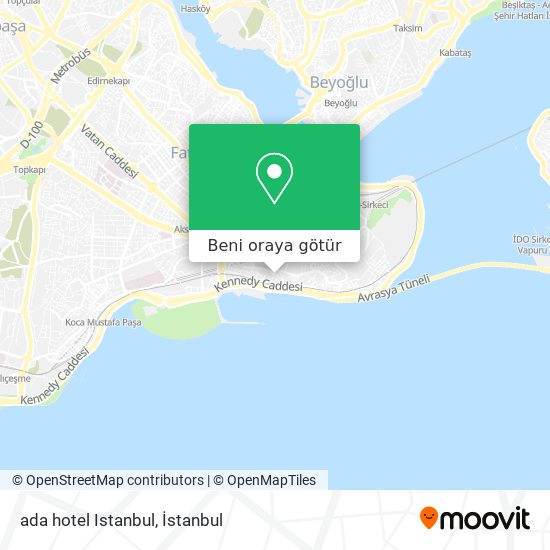 ada hotel Istanbul harita