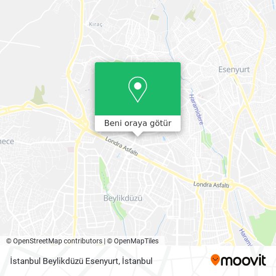 İstanbul Beylikdüzü Esenyurt harita