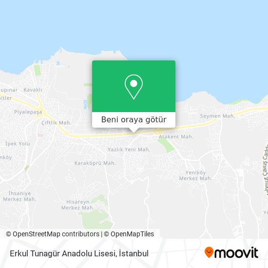 Erkul Tunagür Anadolu Lisesi harita