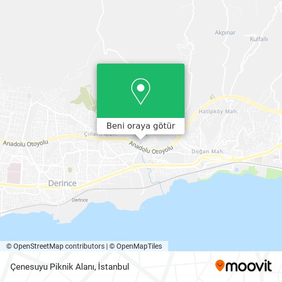 Çenesuyu Piknik Alanı harita
