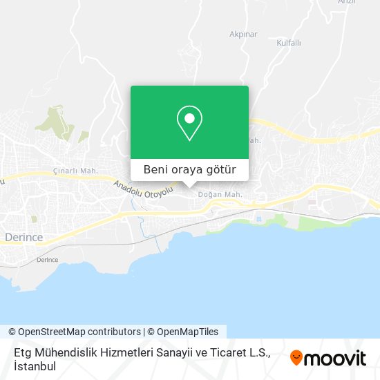 Etg Mühendislik Hizmetleri Sanayii ve Ticaret L.S. harita