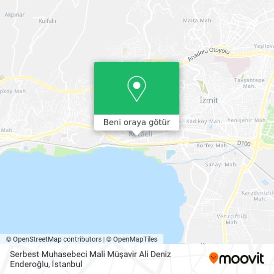 Serbest Muhasebeci Mali Müşavir Ali Deniz Enderoğlu harita