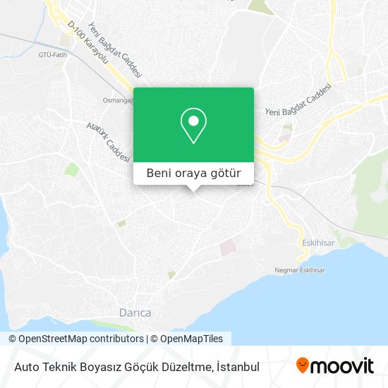 Auto Teknik Boyasız Göçük Düzeltme harita