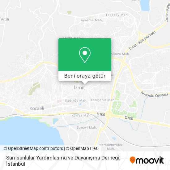 Samsunlular Yardımlaşma ve Dayanışma Dernegi harita