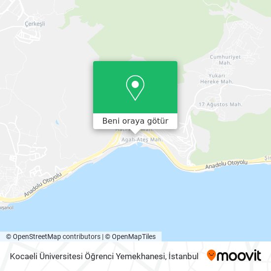 Kocaeli Üniversitesi Öğrenci Yemekhanesi harita