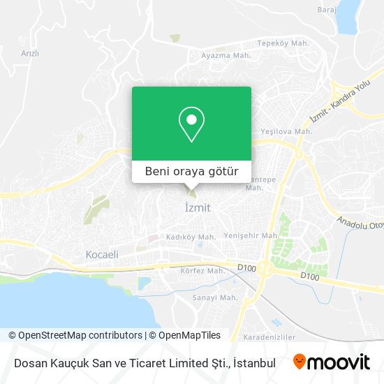 Dosan Kauçuk San ve Ticaret Limited Şti. harita