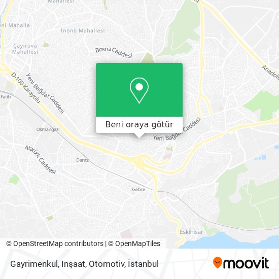 Gayrimenkul, Inşaat, Otomotiv harita