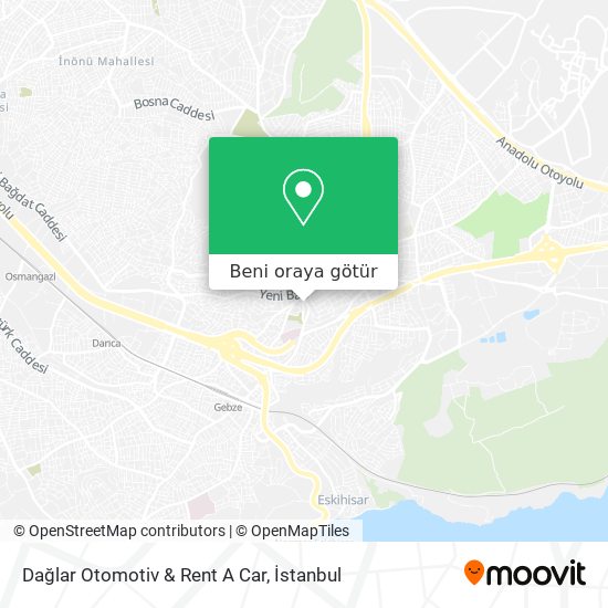 Dağlar Otomotiv & Rent A Car harita