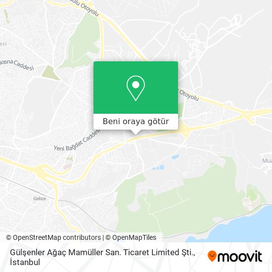 Gülşenler Ağaç Mamüller San. Ticaret Limited Şti. harita