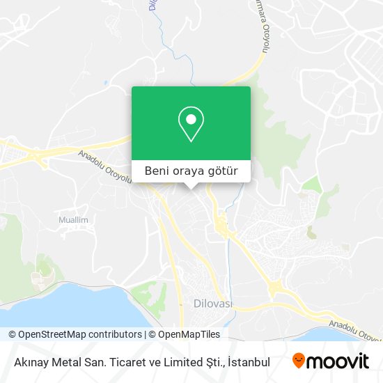 Akınay Metal San. Ticaret ve Limited Şti. harita