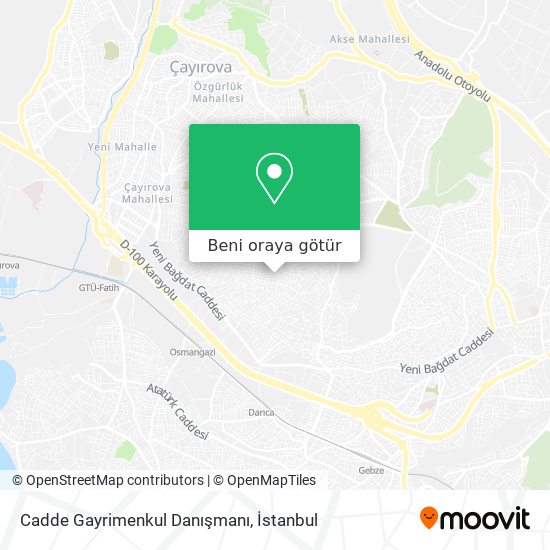 Cadde Gayrimenkul Danışmanı harita