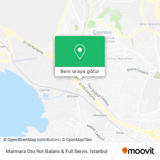 Marmara Oto Rot Balans & Full Servis harita