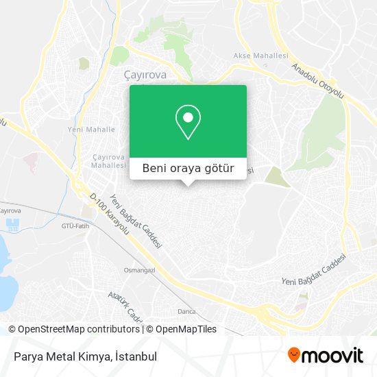 Parya Metal Kimya harita