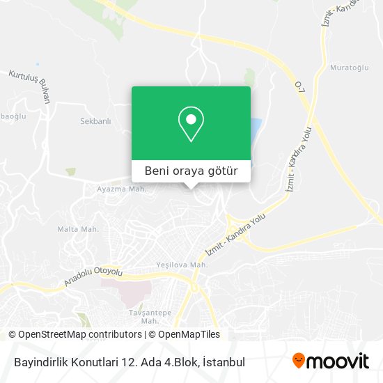 Bayindirlik Konutlari 12. Ada 4.Blok harita