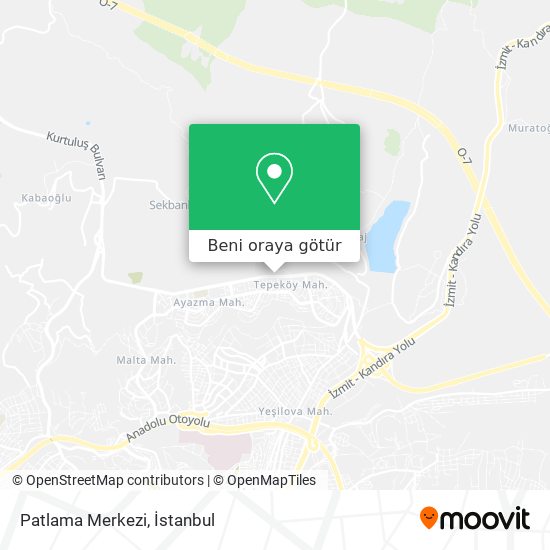 Patlama Merkezi harita