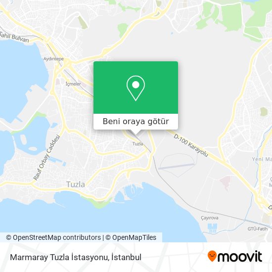 Marmaray Tuzla İstasyonu harita