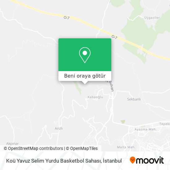 Koü Yavuz Selim Yurdu Basketbol Sahası harita