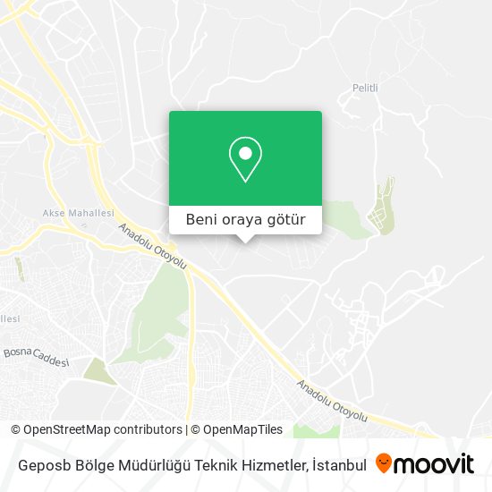 Geposb Bölge Müdürlüğü Teknik Hizmetler harita