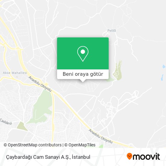 Çaybardağı Cam Sanayi A.Ş. harita