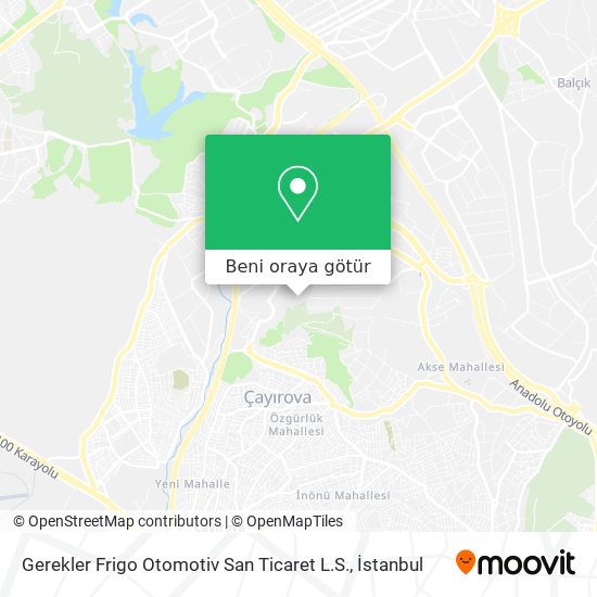Gerekler Frigo Otomotiv San Ticaret L.S. harita