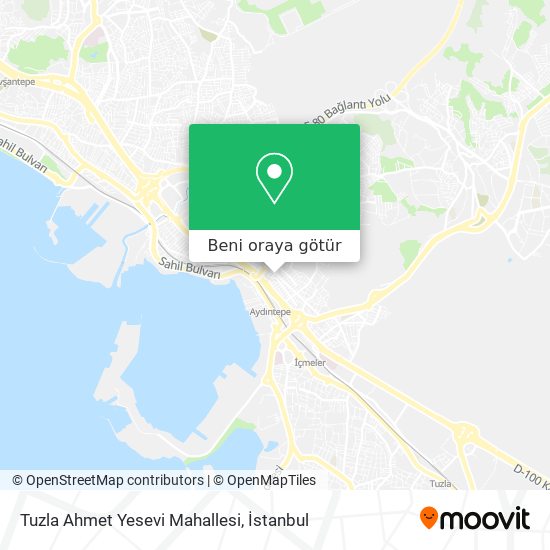 Tuzla Ahmet Yesevi Mahallesi harita