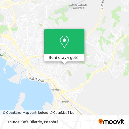 Özgürce Kafe Bilardo harita