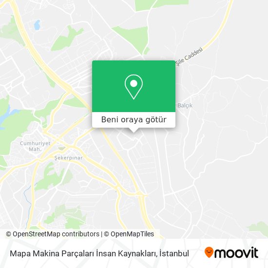 Mapa Makina Parçaları İnsan Kaynakları harita