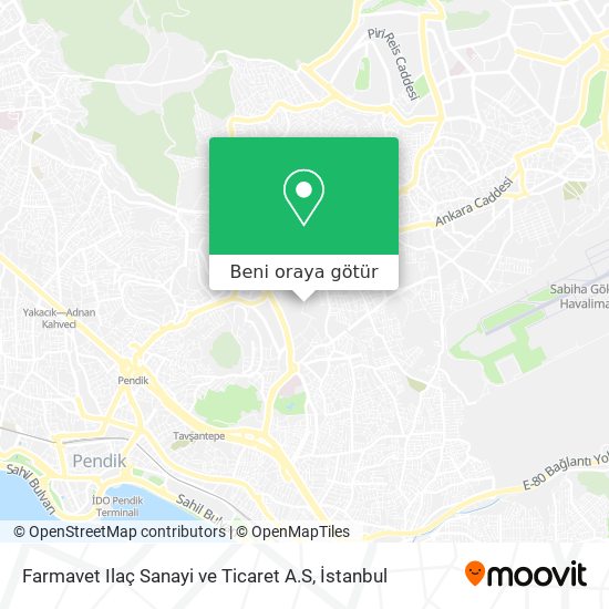 Farmavet Ilaç Sanayi ve Ticaret A.S harita