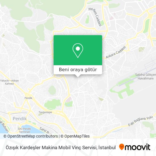 Özışık Kardeşler Makina Mobil Vinç Servisi harita