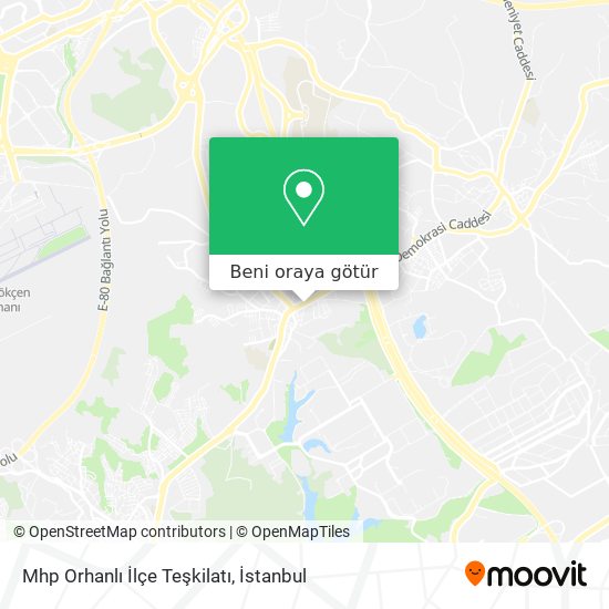 Mhp Orhanlı İlçe Teşkilatı harita