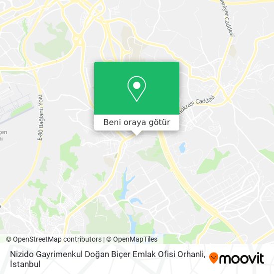 Nizido Gayrimenkul Doğan Biçer Emlak Ofisi Orhanli harita