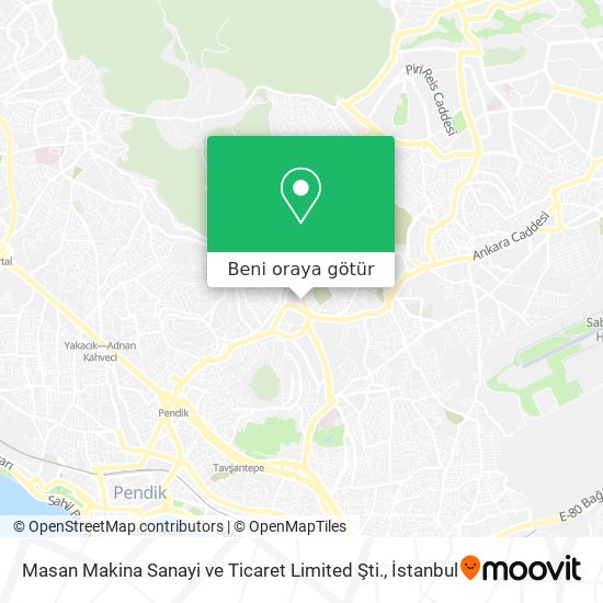 Masan Makina Sanayi ve Ticaret Limited Şti. harita