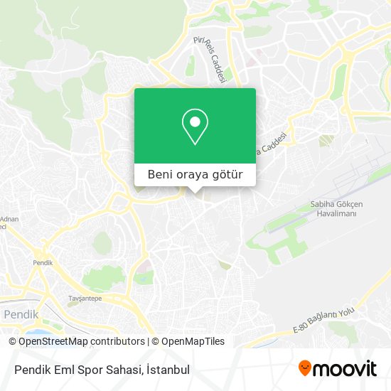 Pendik Eml Spor Sahasi harita