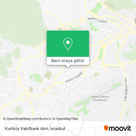 Kurtköy Vakıfbank Atm harita