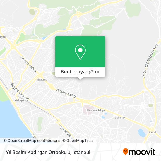 Yıl Besim Kadırgan Ortaokulu harita