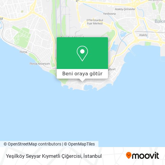 Yeşilköy Seyyar Kıymetli Çiğercisi harita